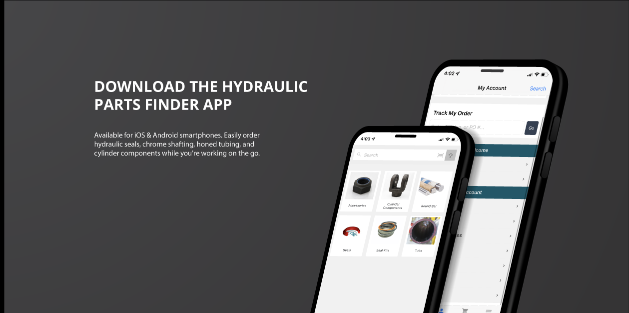 Download our App, Hydraulic Parts Finder